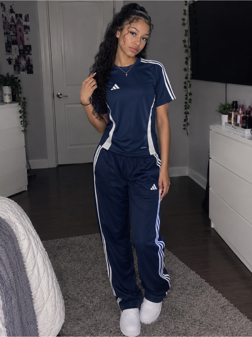 Adidas Women's Navy Track suit